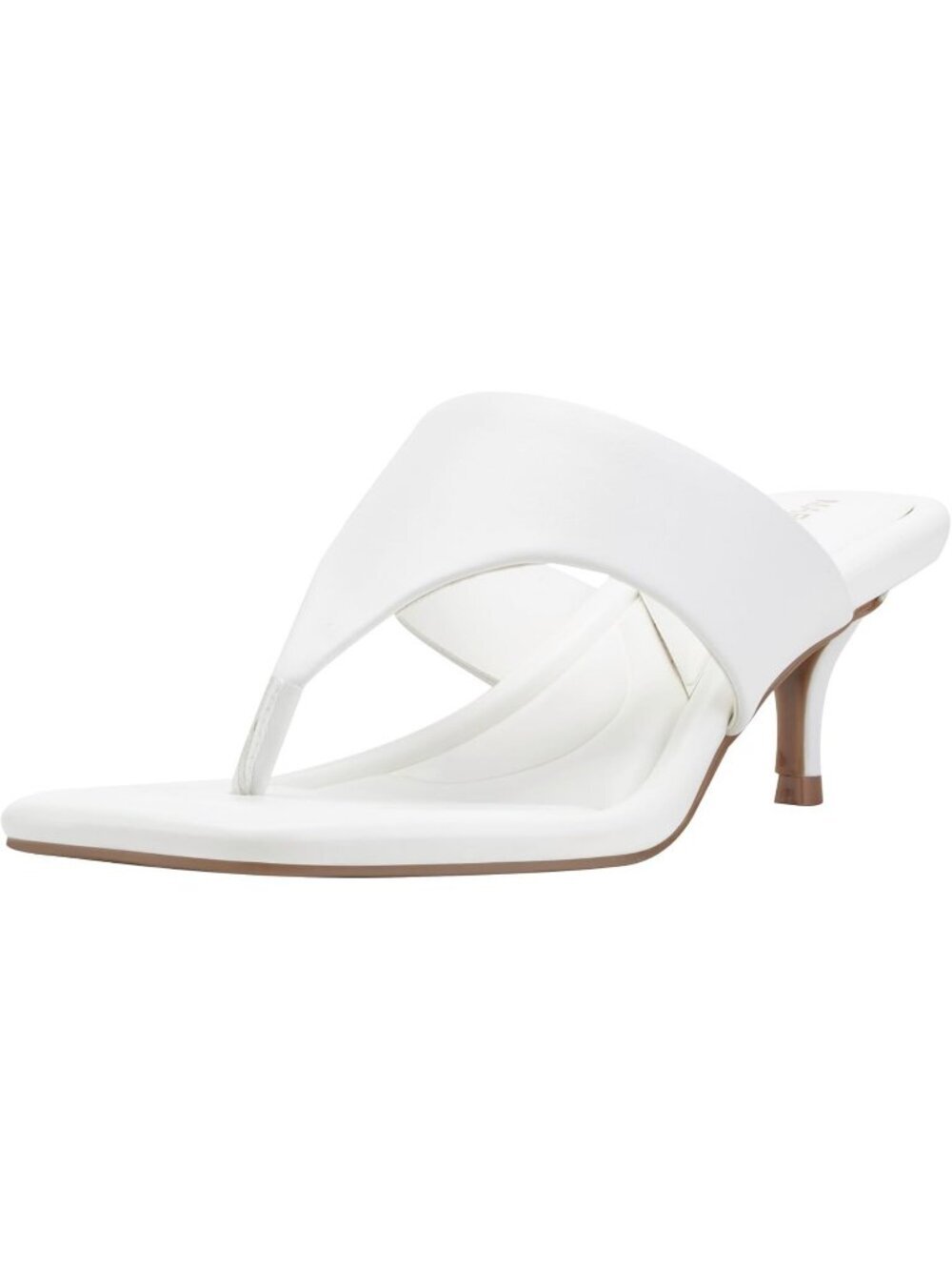 Marc Fisher Women's Yael Heel White Pointed Toe Sandals Satin Party Dress Shoes